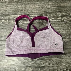 Purple Lululemon Ta Ta Tamer Sports bra 34C